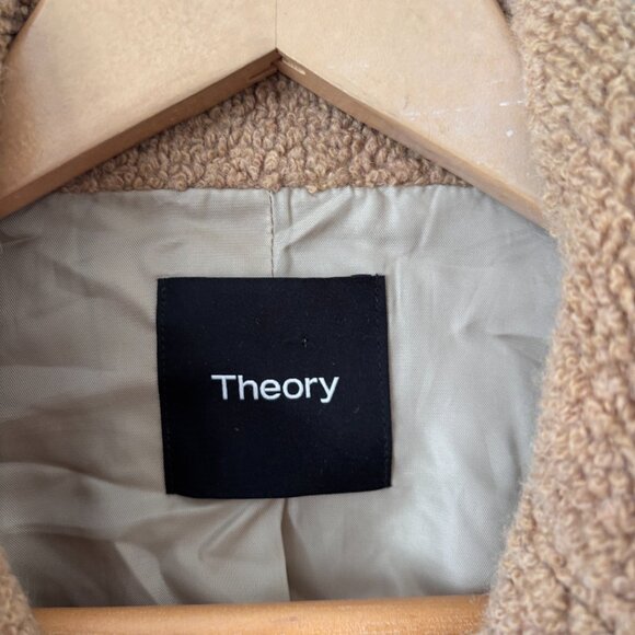 Theory Faux Fur Peacoat Teddy Fleece - Picture 6 of 6